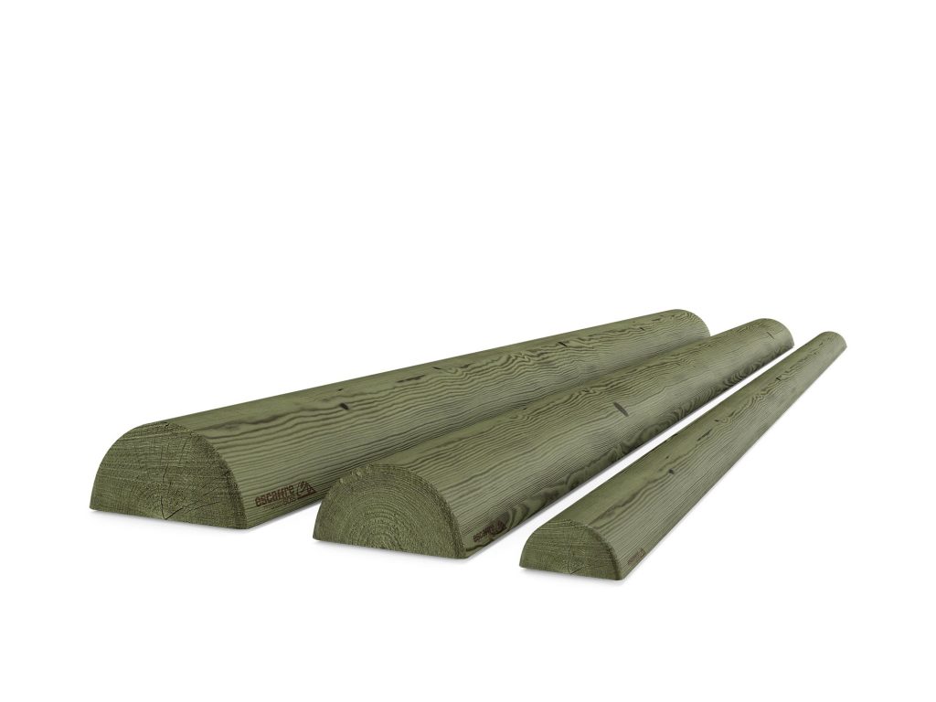 Demi Bois Rond Fraise Vert