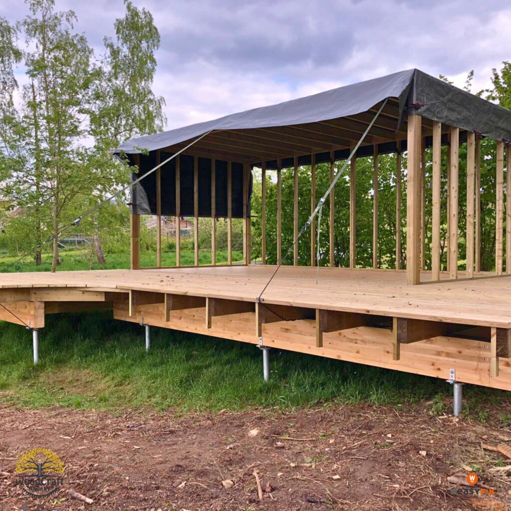 tiny house sur plots vissés Weasyfix – mobilité et stabilité assurées