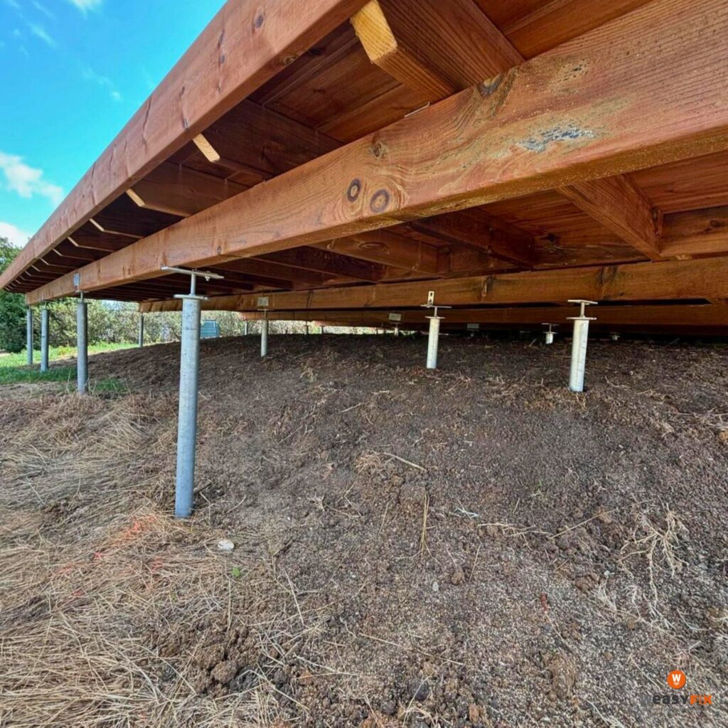 Une fondation aussi solide qu’avec béton, mais écologique, rapide et flexible