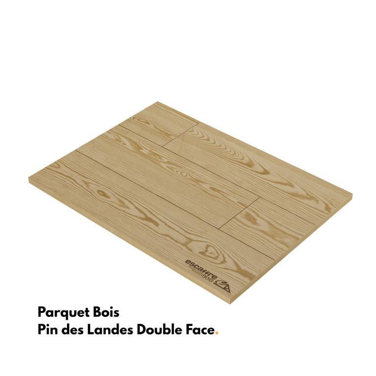 Parquet bois massif pin des landes Double face