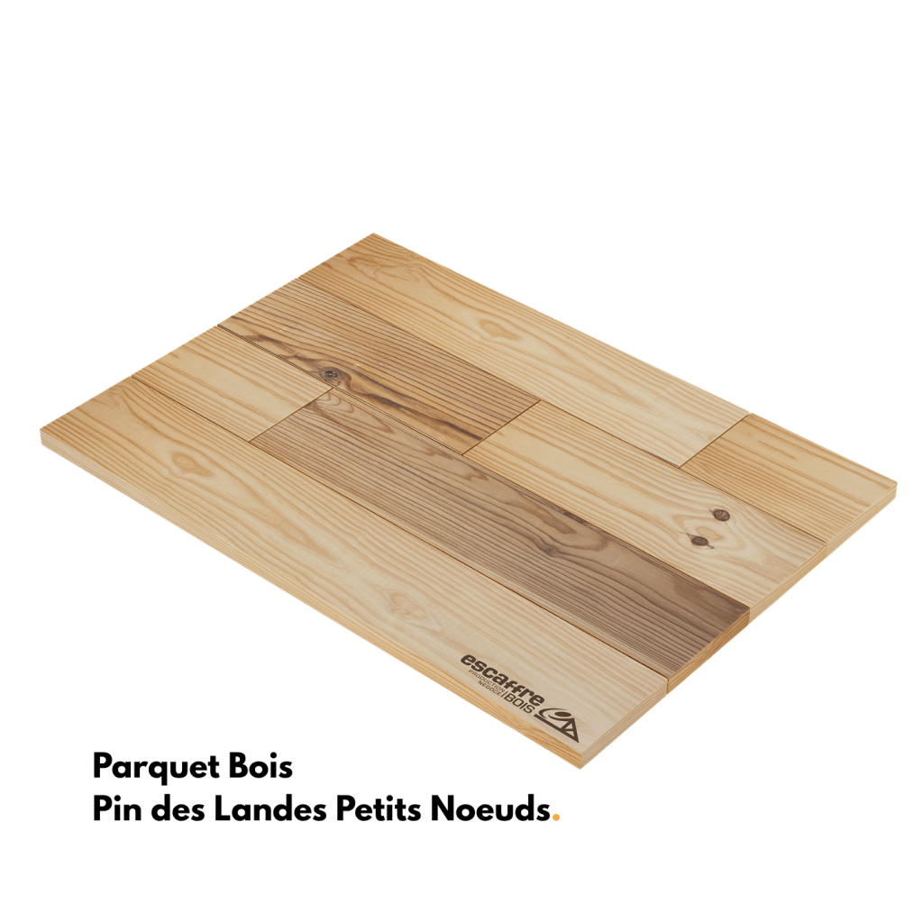Parquet bois massif pin des landes Petits noeuds