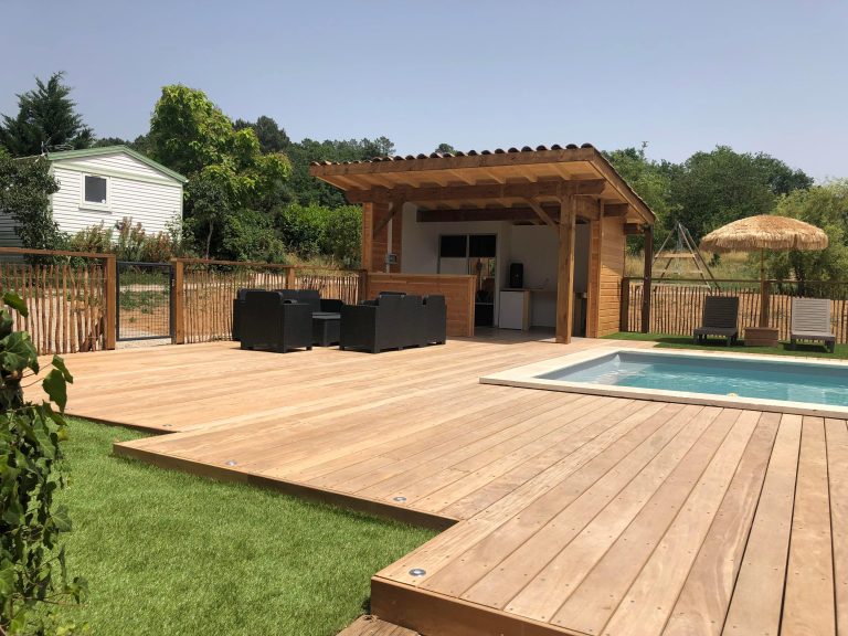 Terrasse Garapa - Pool House et Palissade ESCAFFRE BOIS
