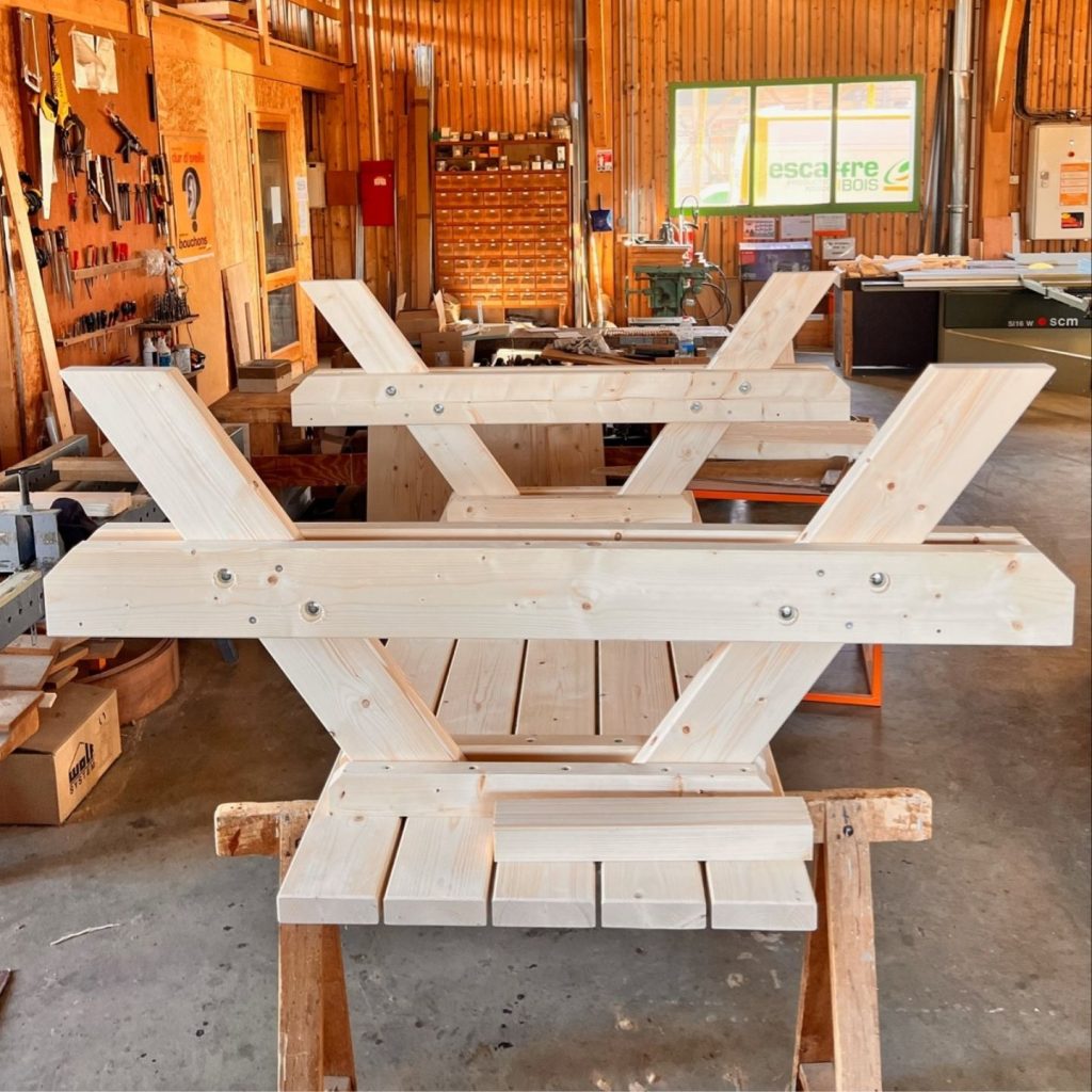Table Pique Nique Atelier Escaffre Bois